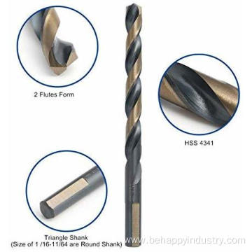 High-Speed Steel Black and Gold Twist Drill Bit